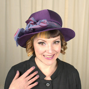 Vintage 1960s Purple Bubble Stitch Hat Cats Like Us