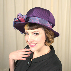 Vintage 1960s Purple Bubble Stitch Hat Cats Like Us