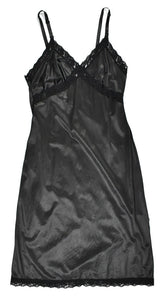 Vintage Black Cross Lace Full Slip Cats Like Us