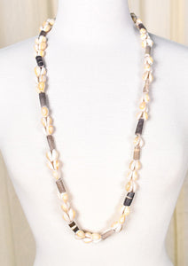 Vintage Cowrie Shell & Seed Necklace Cats Like Us