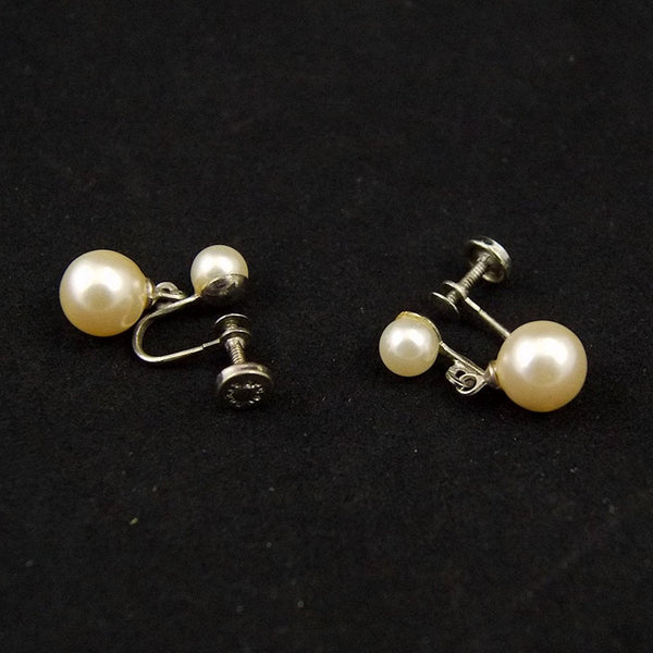 Vintage Dangling Pearl Earrings Cats Like Us