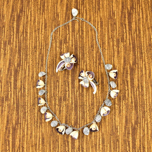 Vintage Dangling Shell Necklace Set Cats Like Us