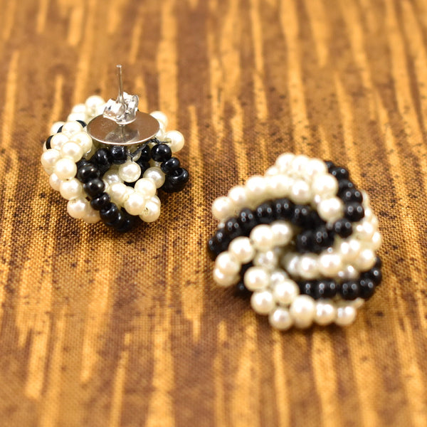 Vintage Delicate B & W Pearl Set Cats Like Us