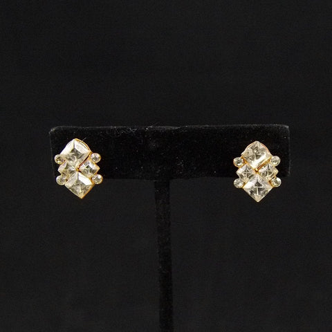 Vintage Delicate Rhinestone Earrings Cats Like Us