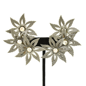 Vintage Floral Ear Climber Earrings Cats Like Us