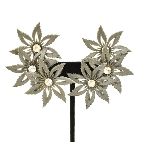 Vintage Floral Ear Climber Earrings Cats Like Us