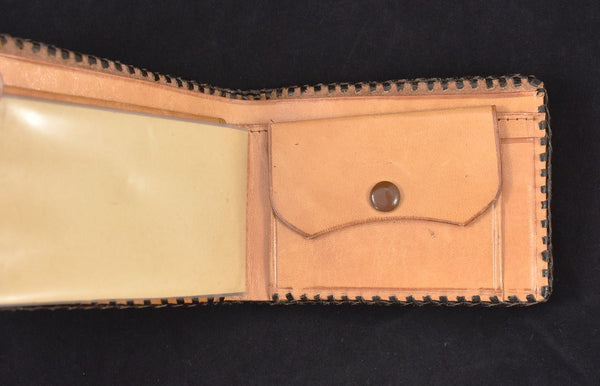 Vintage Florida Leather Billfold Wallet Cats Like Us
