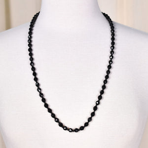 Vintage French Jet Bead Necklace Cats Like Us