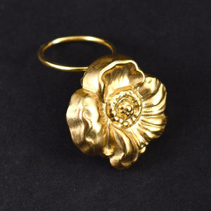 Vintage Gold Flower Scarf Clip Cats Like Us