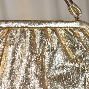 Vintage Gold Handbag and Compact Mirror Cats Like Us