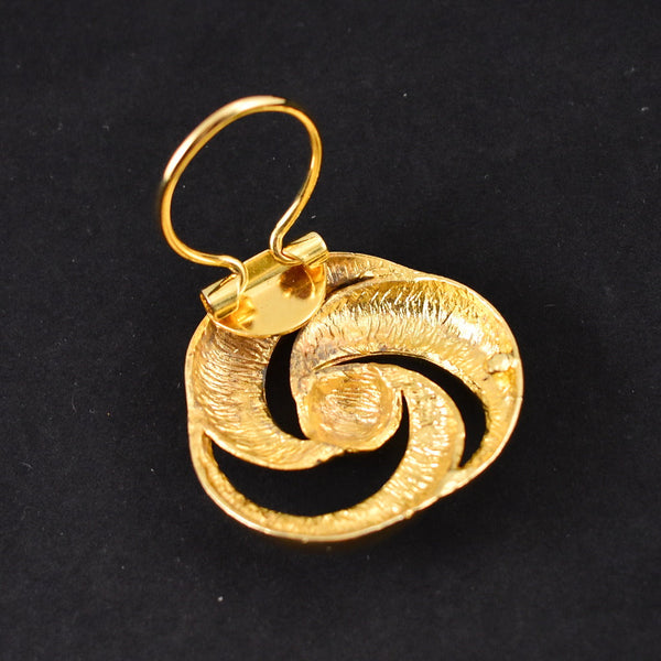 Vintage Gold Round Swirl Scarf Clip Cats Like Us