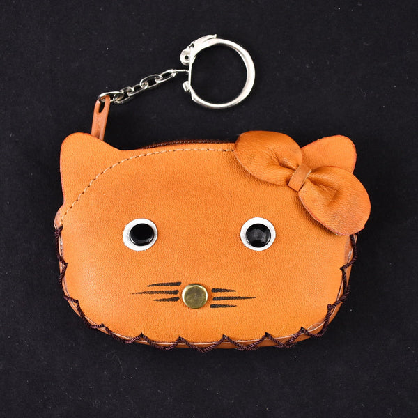 Vintage Leather Kitty Change Purse Cats Like Us