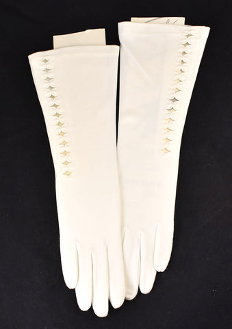 Vintage Long Scallop Cut Out Gloves Cats Like Us