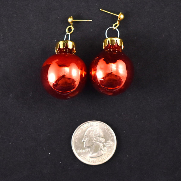 Vintage NOS Red Ornament Earrings Cats Like Us
