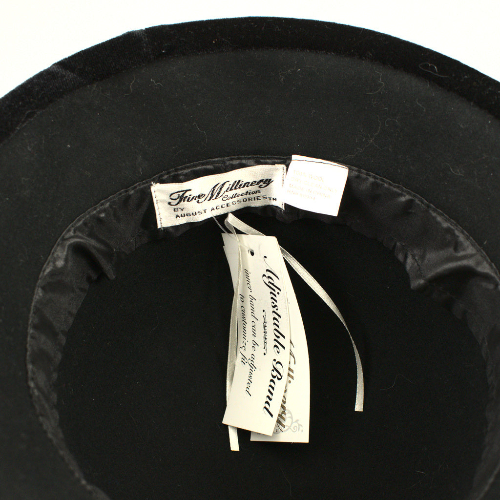 Vintage NWT 1920s style Black Hat Collection by August  display picture 3