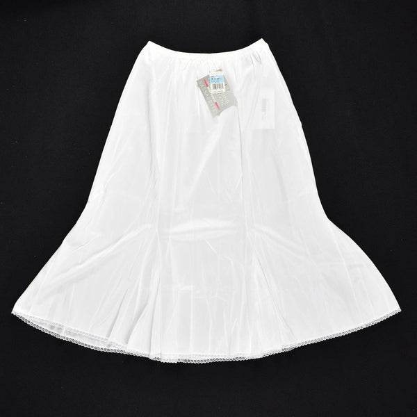 Vintage NWT White Fluted Half Slip W24-32 Cats Like Us