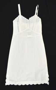 Vintage Off White Emb Zipper Full Slip Cats Like Us