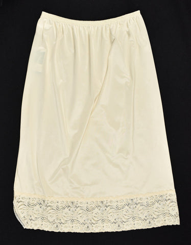 Vintage Off White Half Slip Slit W26-40 Cats Like Us