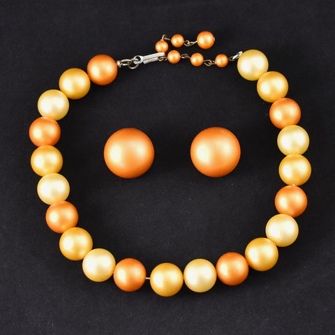 Vintage Orange Candy Dot Choker Set Cats Like Us