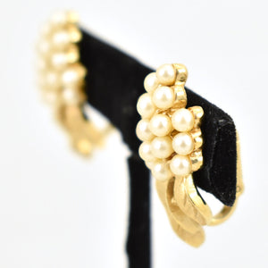 Vintage Pearl Grape Earrings Cats Like Us