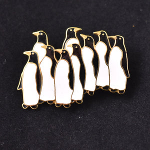 Vintage Penguin Enamel Brooch Pin Cats Like Us