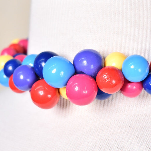 Vintage Rainbow Ball Choker Necklace Cats Like Us