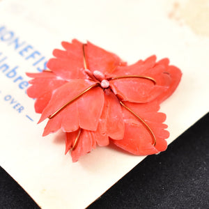 Vintage Red Floral Bonefish Earrings Cats Like Us