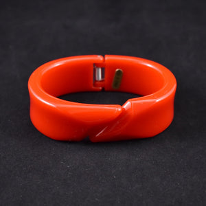 Vintage Red Hinge Bangle Bracelet Cats Like Us