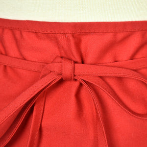 Vintage Red Practical Half Apron Cats Like Us