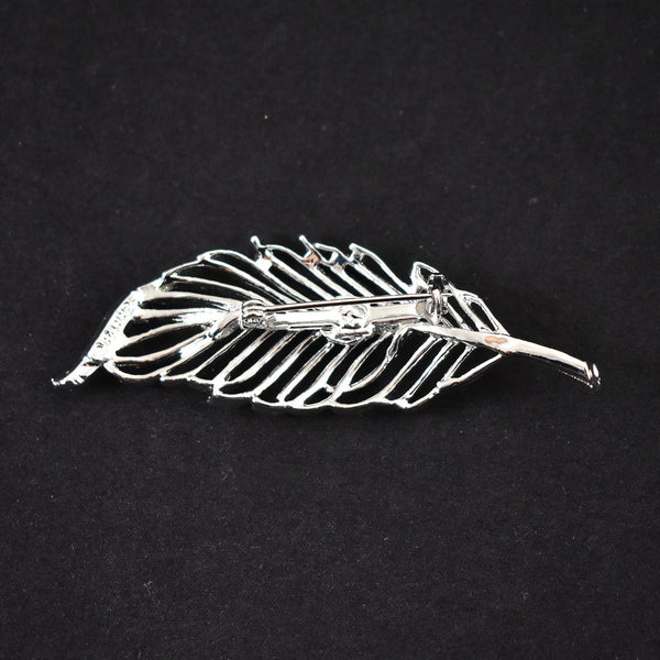 Vintage Shiny Open Feather Brooch Cats Like Us