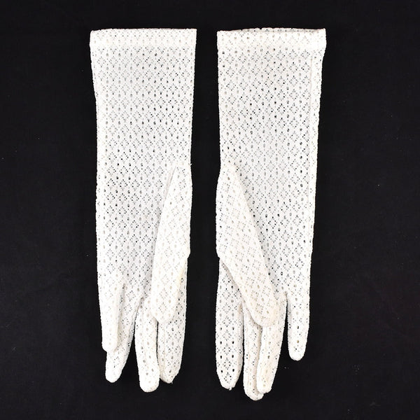 Vintage Short White Lace Gloves Cats Like Us