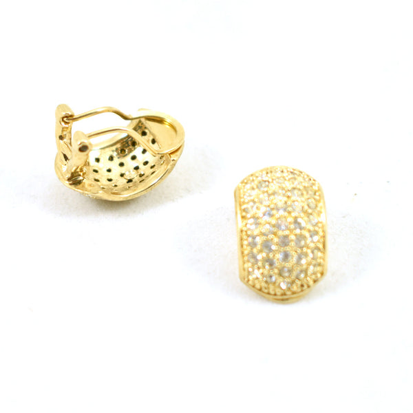 Vintage Simple Gold Sparkly Earrings Cats Like Us