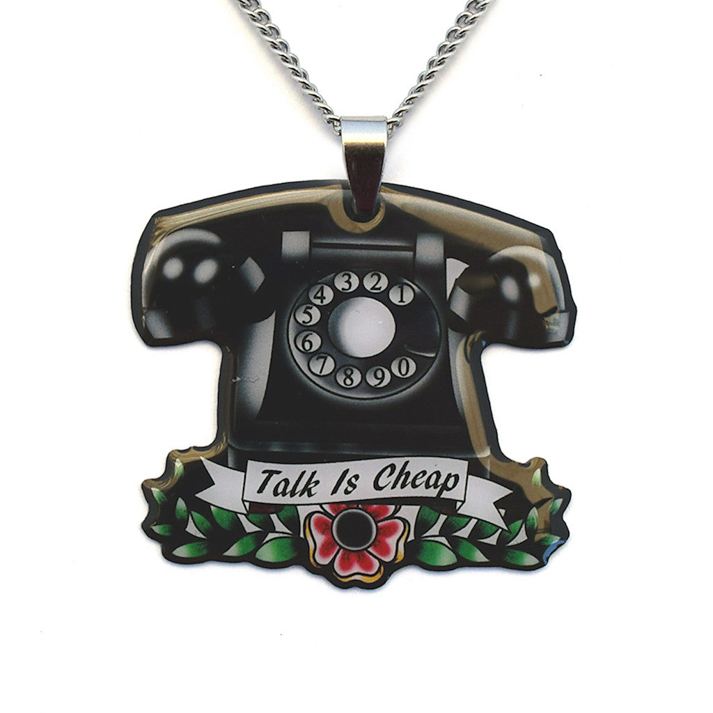 Vintage Telephone Necklace Cats Like Us