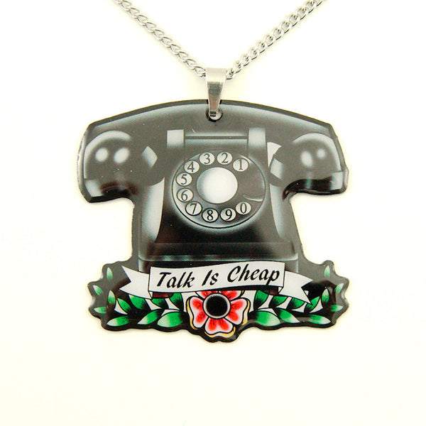 Vintage Telephone Necklace Cats Like Us