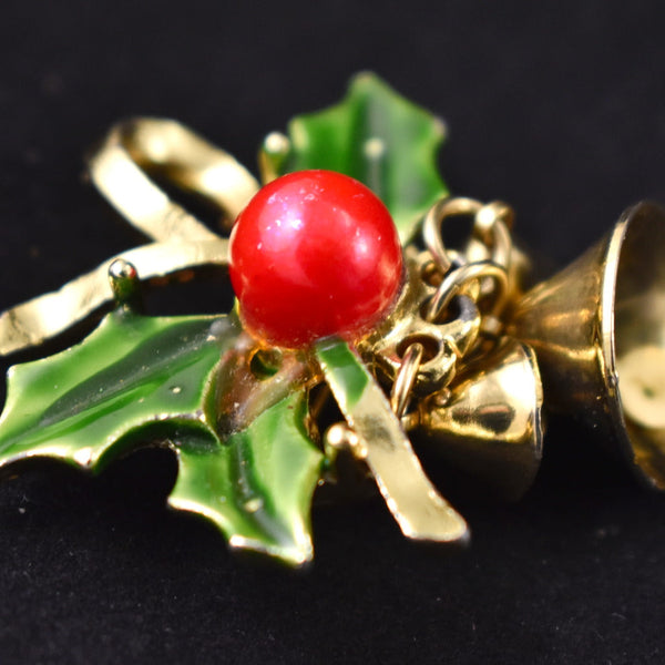 Vintage Triple Holiday Bells Brooch Cats Like Us