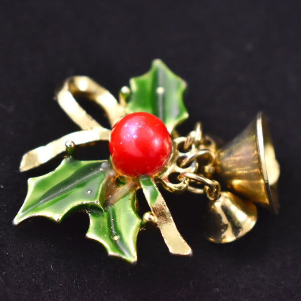 Vintage Triple Holiday Bells Brooch Cats Like Us