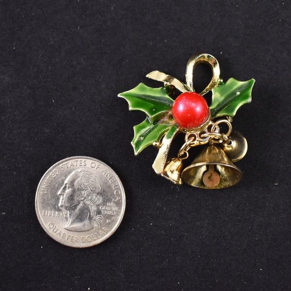 Vintage Triple Holiday Bells Brooch Cats Like Us