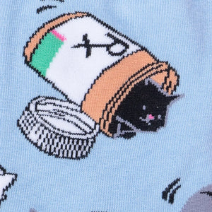 Purr-scription For Happiness Cat Crew Socks