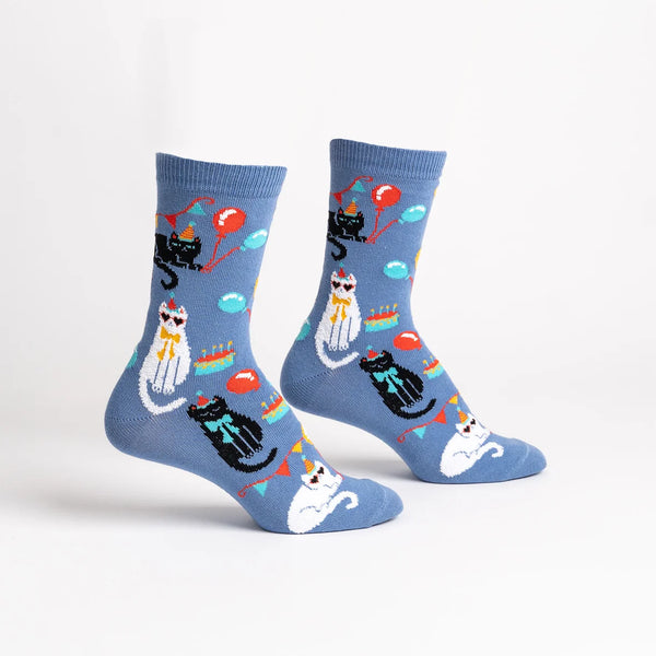 A Purr-fect Paw-ty Day Crew Socks