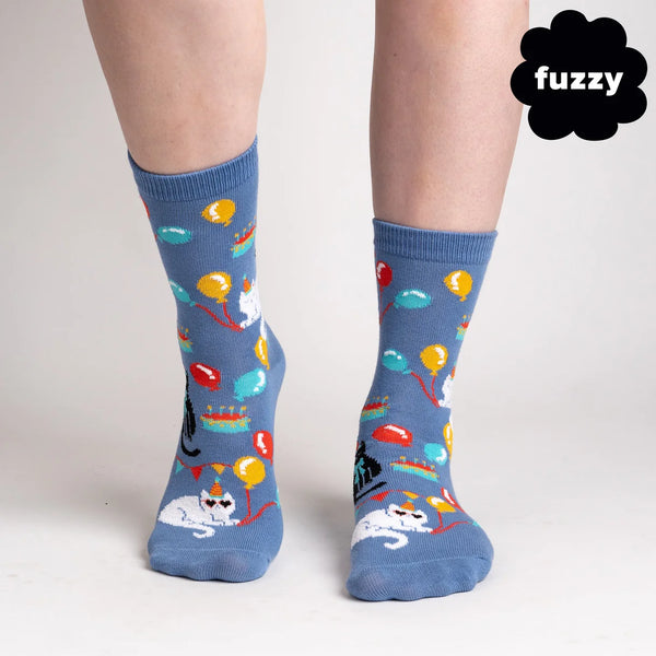 A Purr-fect Paw-ty Day Crew Socks