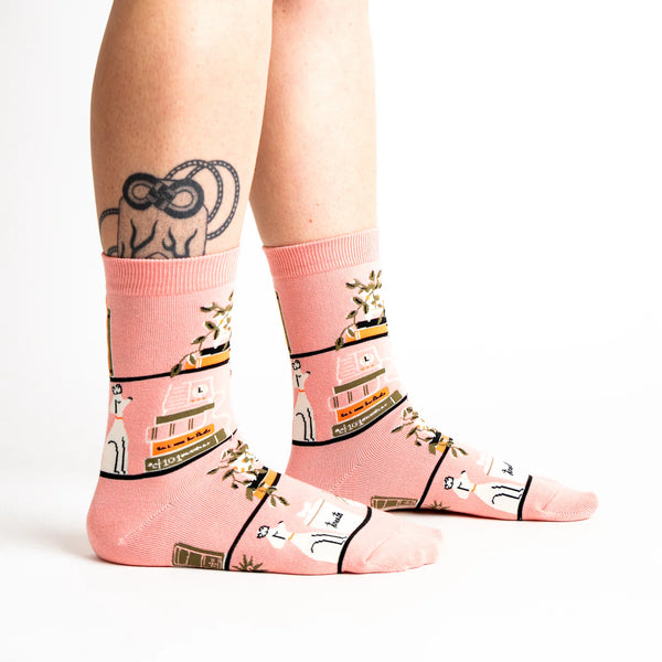 A Novel Idea Book Crew Socks