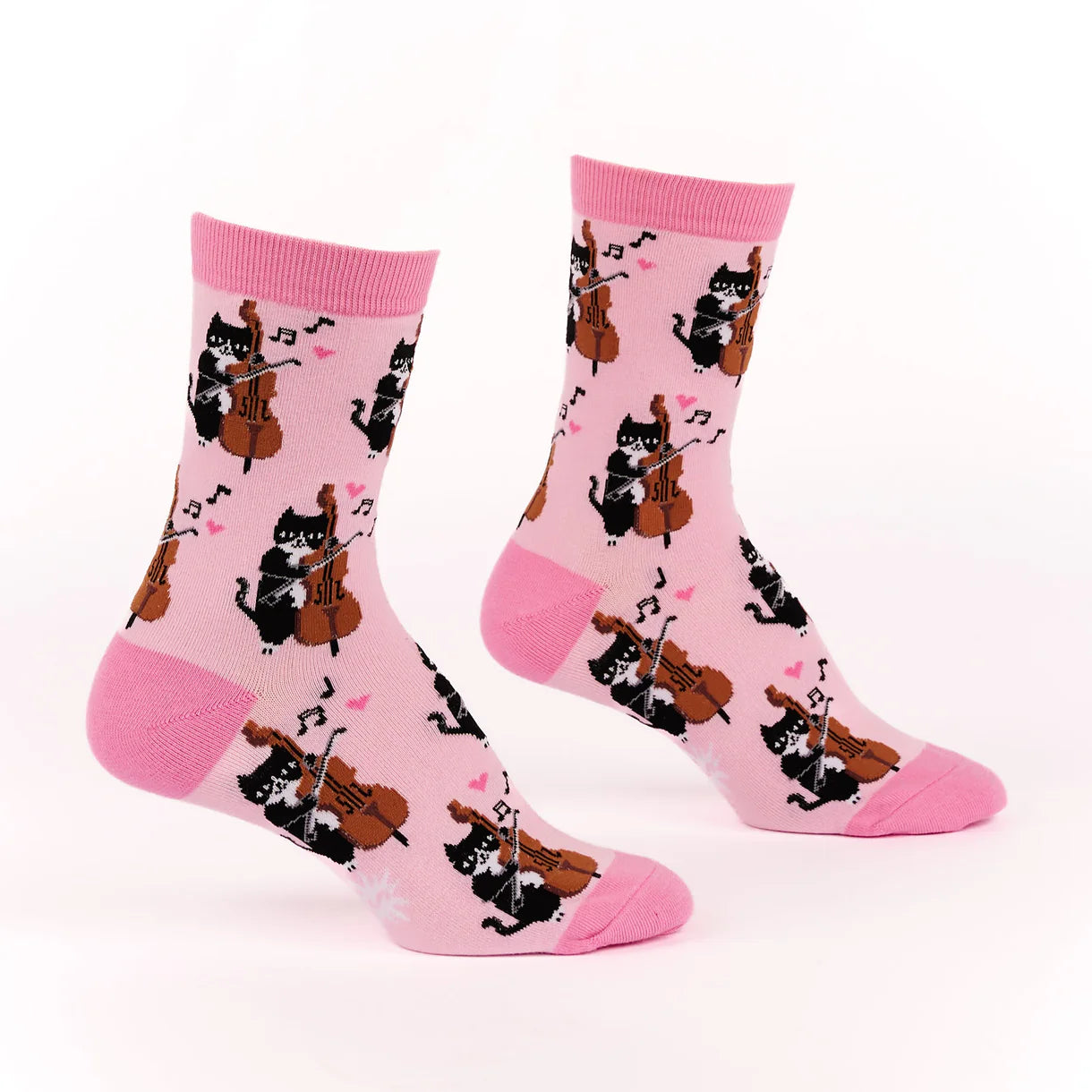 Mewsic to My Cat Ears Crew Socks