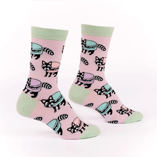 MacaRACCOON Crew Socks