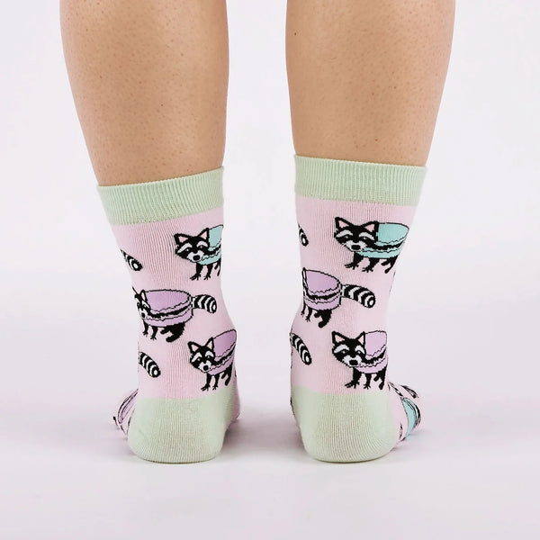MacaRACCOON Crew Socks