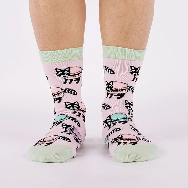 MacaRACCOON Crew Socks