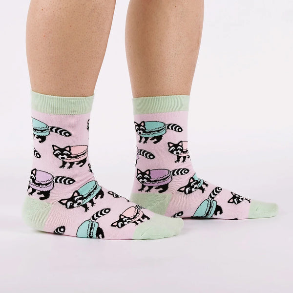 MacaRACCOON Crew Socks