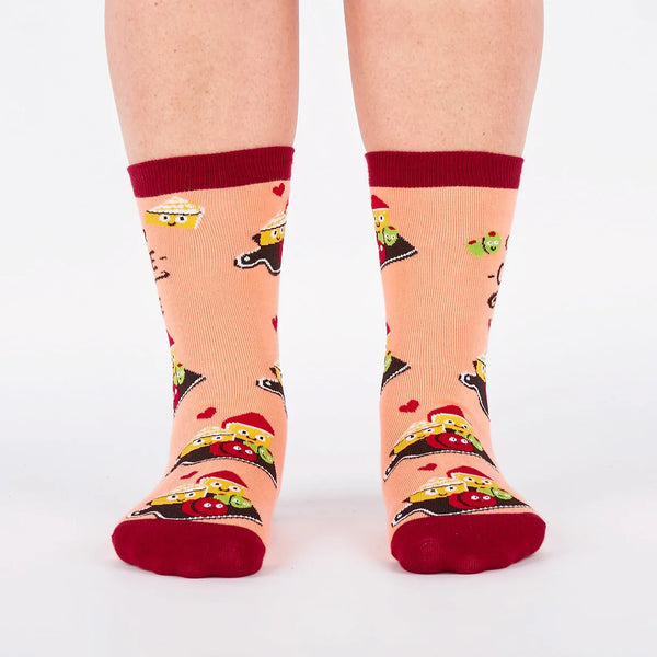 Char-CUTE-erie Cheesy Crew Socks