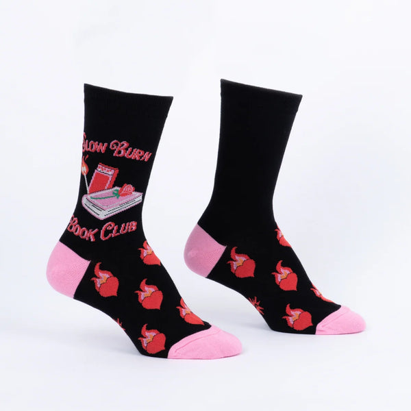 Slow Burn Book Club Crew Socks