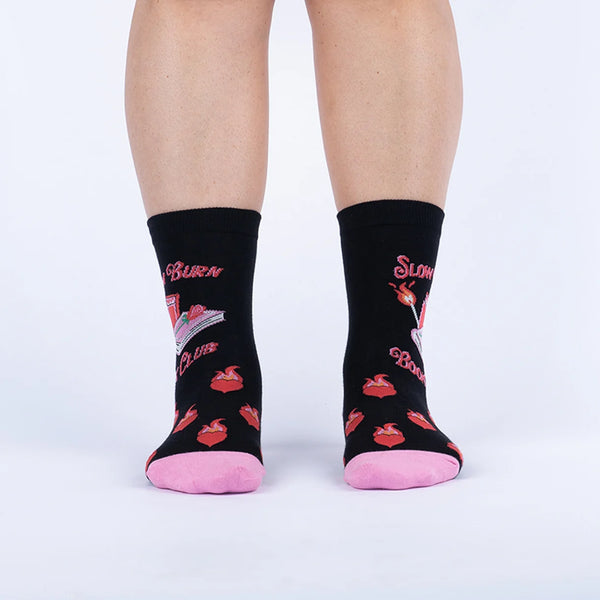 Slow Burn Book Club Crew Socks