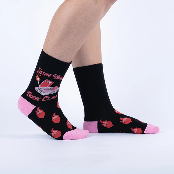 Slow Burn Book Club Crew Socks
